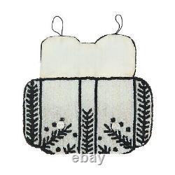 Ancienne pochette de soirée Art Nouveau en perles de rocaille Vintage 10s 20s