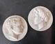 Ancienne Sculpture Jeune Femme Portrait Profil Couple Homme France Art Nouveau