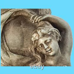 Antique sculpture statue Vase art nouveau femme ailée flore amphore pot ange