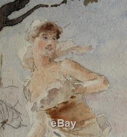 Antoine CALBET, femme, Art Nouveau, dessin, peinture, érotique, Mucha, Chéret