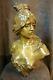 Anton Nelson Bronze Buste Femme Art Nouveau H 39cm Cachet Fondeur Goldcheider. 75
