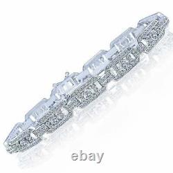 Art Déco 2.30 CT Artisant Diamant Bracelet Pour Femmes 14K or Blanc Sur D / VVS1