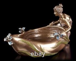 Art Nouveau Coquille Femme Assis À Bac Veronese Elfes Ondines Coupe à Bijoux