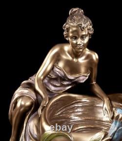 Art Nouveau Coquille Femme Assis À Bac Veronese Elfes Ondines Coupe à Bijoux