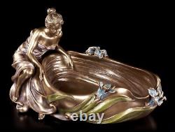 Art Nouveau Coquille Femme Assis À Bac Veronese Elfes Ondines Coupe à Bijoux
