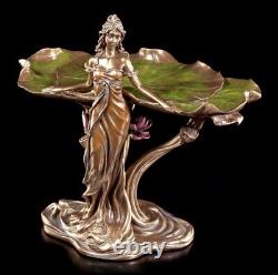 Art Nouveau Coquille Femme Avec Nénuphars Veronese Figurine Statue Déco