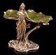 Art Nouveau Coquille Femme Avec Nénuphars Veronese Figurine Statue Déco