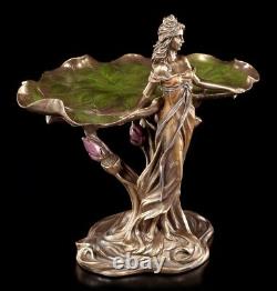 Art Nouveau Coquille Femme Avec Nénuphars Veronese Figurine Statue Déco