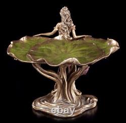 Art Nouveau Coquille Femme Avec Nénuphars Veronese Figurine Statue Déco