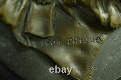 Art Nouveau Décor Femme Jouant Du Pan Musique Classique Ouvre D'Art Bronze