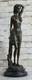 Art Nouveau Érotique Chair Ouvre Sexy Femme Prenant Bain Bronze Sculpture Bust