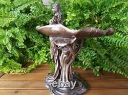 Art Nouveau Femme Debout Sculpture Stand Dames Figurines Décor Folk Figure