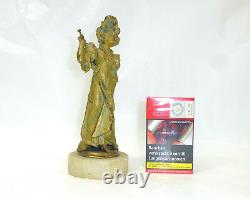 Art Nouveau Figurine Um 1900 Femme avec Le Écran