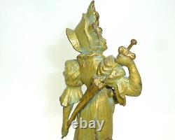 Art Nouveau Figurine Um 1900 Femme avec Le Écran