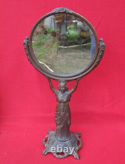 Art Nouveau Miroir Sur Pied Femme Orientale 1900