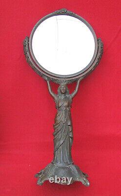 Art Nouveau Miroir Sur Pied Femme Orientale 1900