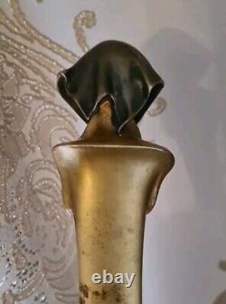 Art Nouveau bronze doré coupe papier avec Boust Femme Signée A. CAROD