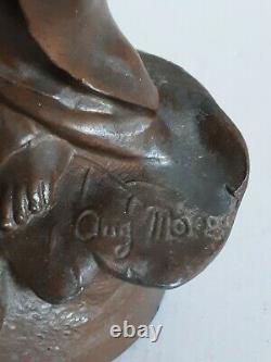 Auguste MOREAU La pensée sculpture régule femme 1900 Art Nouveau