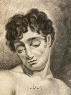 Beau Dessin Fusain Femme Nu Nue Erotique 1920 Pas Identifié, Art Nouveau Ancien