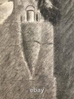Beau Dessin Fusain Femme Nu Nue Erotique 1920 Pas Identifié, Art Nouveau Ancien