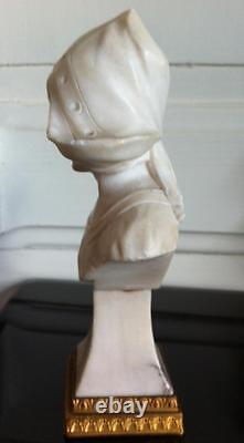 Beau buste Femme Art nouveau Jugendstil Albatre XIXéme