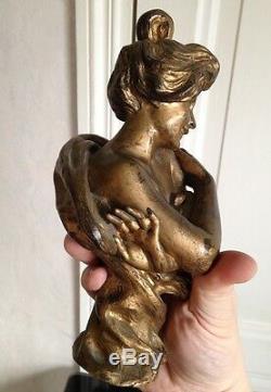 Beau buste femme bronze Art nouveau signé Luis DOMENECH (1873-)
