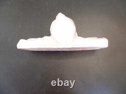 Belle Ceramique Art Nouveau Tete De Femme Craquelee Signee A Pouquet Rare