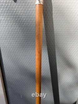 Belle et ancienne canne de femme dandy Art Nouveau pommeau en argent 82 CM