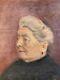 Belle Peinture Huile Portrait Ancien Femme Verso Chaudron Nature Morte 1900 Art