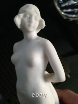 Belle sculpture marbre reconstitué Phryné Frine femme style Art nouveau