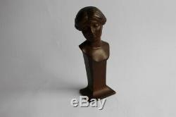 Bronze 1900 Art nouveau Buste de femme (37263)