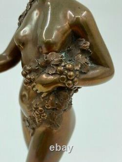 Bronze Art Nouveau 1900 Joseph D Aste Giuseppe D Aste Femme Nu Socle Onyx H3232
