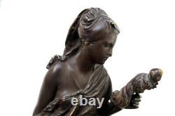 Bronze La Fourmi Signé Albert Ernst Transporteur Belleuse (1824-1887) Femme Avec