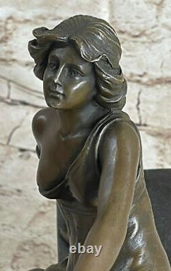 Bronze Nu Femme Assis Statue Figurine Milo Sculpture Style Art Nouveau Deco