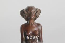 Bronze Peter TERESZCZUK Femme partiellement nue Art nouveau (60967)