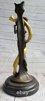 Bronze Sculpture Figurine Femme Buste Doré Patine Art Nouveau Victorien Statue