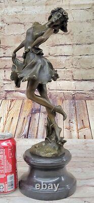 Bronze Sculpture Figurine Femme Buste Patine Art Nouveau Victorien Statue Ouvre