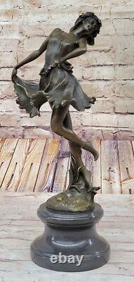 Bronze Sculpture Figurine Femme Buste Patine Art Nouveau Victorien Statue Ouvre
