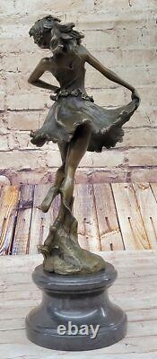 Bronze Sculpture Figurine Femme Buste Patine Art Nouveau Victorien Statue Ouvre