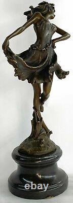 Bronze Sculpture Figurine Femme Buste Patine Style Art Nouveau Victorien Main À