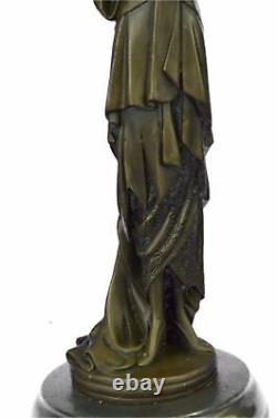 Bronze Sculpture Statue Marbre Figurine Fille Buste Femme Romain Art Nouveau