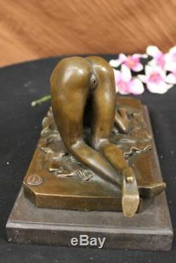 Bronze Semi Nu Érotique Sculpture Statue Figurine Art Femme Fantaisie Deal