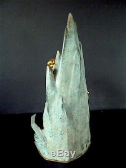 Bronze à Système Art Nouveau Femme nue Grotte Mystérieuse Médaille d'Or H GODET