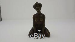 Bronze art nouveau jeune femme nue position grenouile erotique curiosa