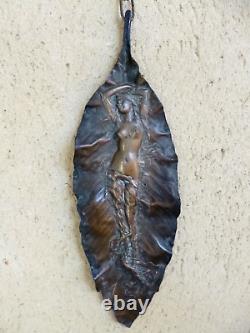 Bronze femme végétaux ART NOUVEAU