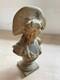 Buste De Femme Art Nouveau Signe Van Der Straeten En Regule Patine