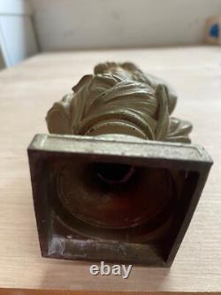 Buste De Femme Art Nouveau Signe Van Der Straeten En Regule Patine