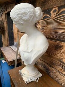 Buste Femme en marbre de Guglielmo PUGI époque art nouveau
