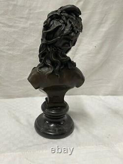Buste de Flore (1865-70) Art nouveau Femmes buste, Bronze-Signé A. CARRIER