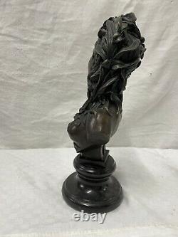 Buste de Flore (1865-70) Art nouveau Femmes buste, Bronze-Signé A. CARRIER